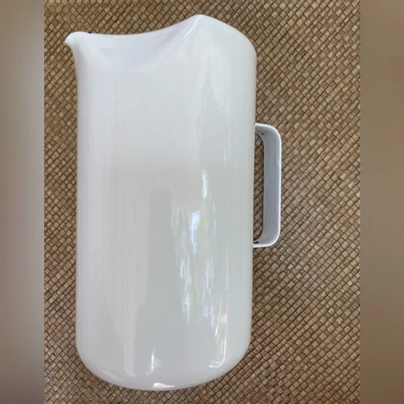 Rare 1960s Finland Kaj Franck for Arabia White Enamel Pitcher